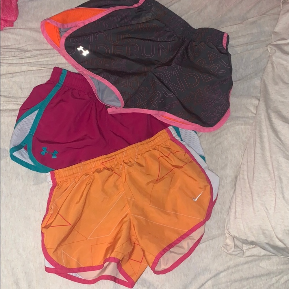 Girls shorts bundle!! Nike and under amor